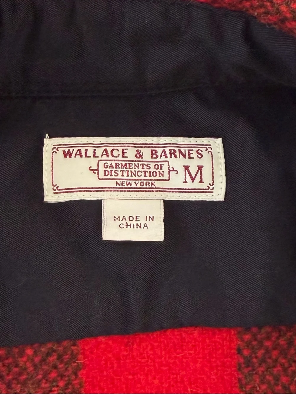 J. Crew Wallace and Barnes Wool Flannel Shacket Button Down Mens Medium Red